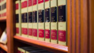 Personal injury law books used at Sticklen Dreyer Tinney.