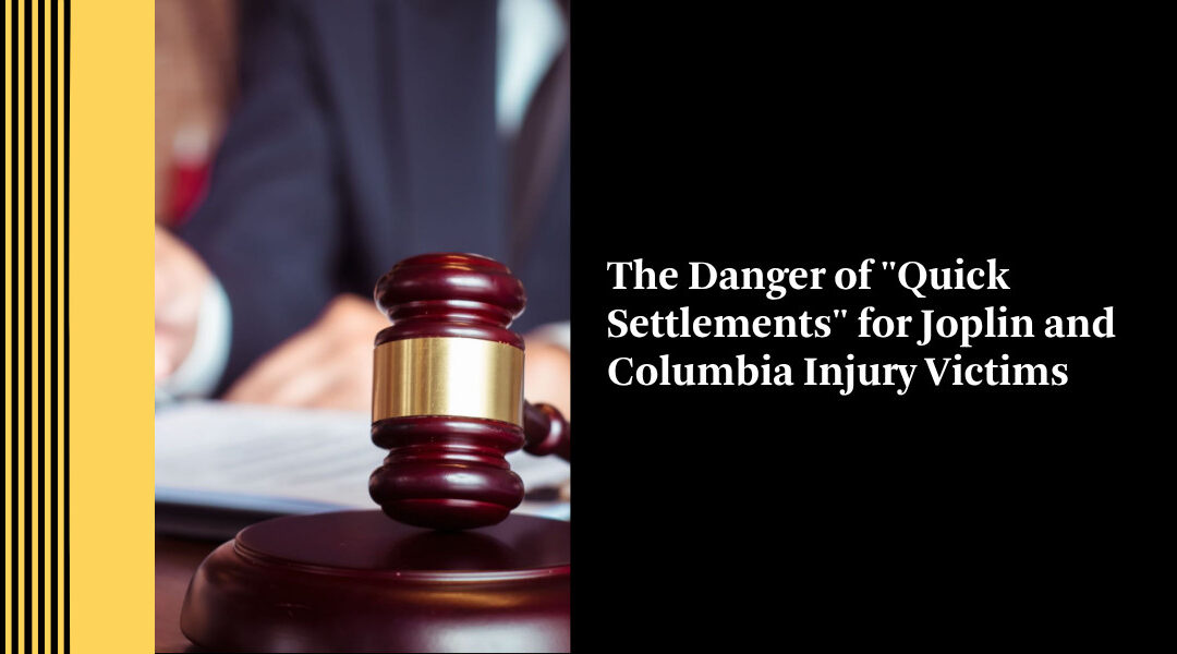 The Danger of "Quick Settlements" for Joplin and Columbia Injury Victims
